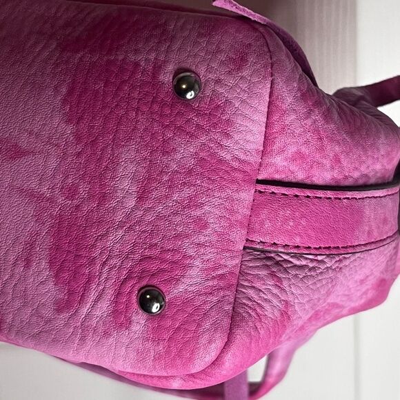 Aimee Kestenberg Let’s Ride Tie Dye Convertible Satchel Crossbody Barbie Pink - Picture 11 of 12